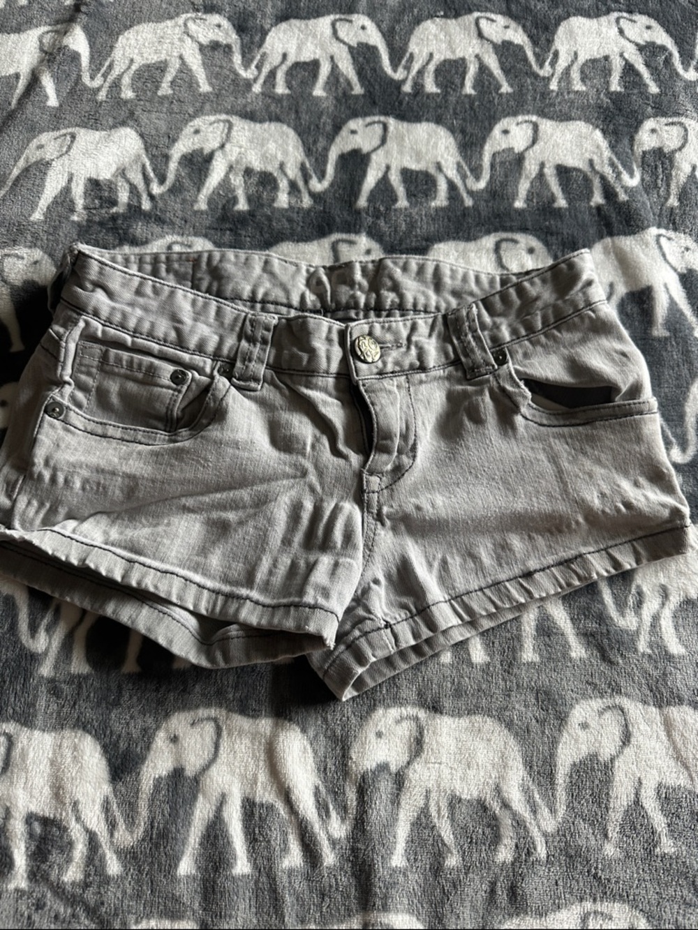 Gray Women's Denim Shorts - Classic Casual
